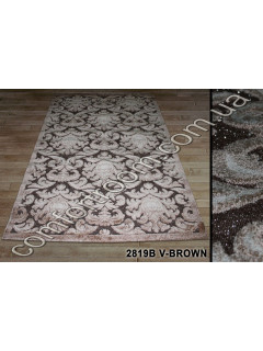 Килим Chenill 2819b v-brown